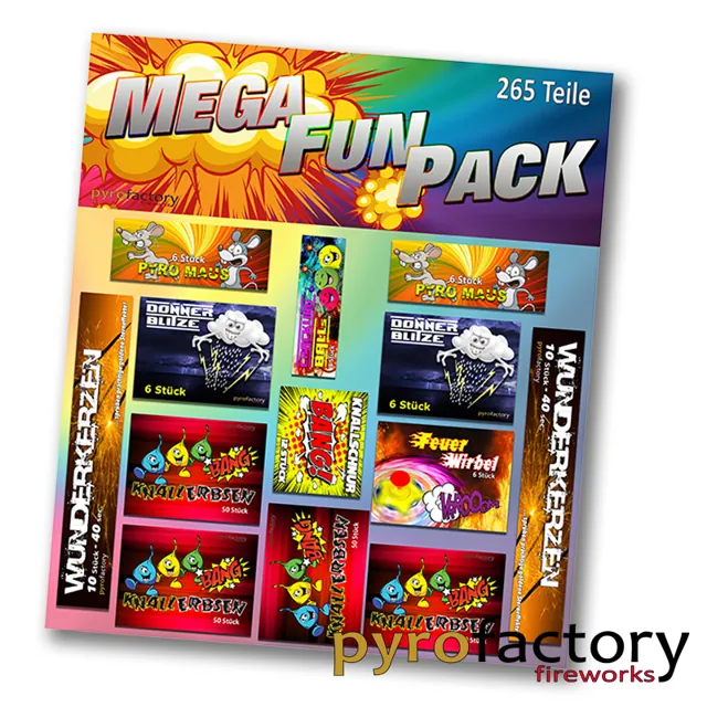 PyroFactory Mega Fun Pack Kinderfeuerwerk, Feuerwerk kaufen in Tirol
