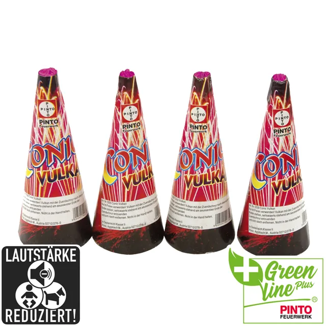 Pinto Vulkan Groß 17 cm, 4er, Crackling, Feuerwerk kaufen in Tirol